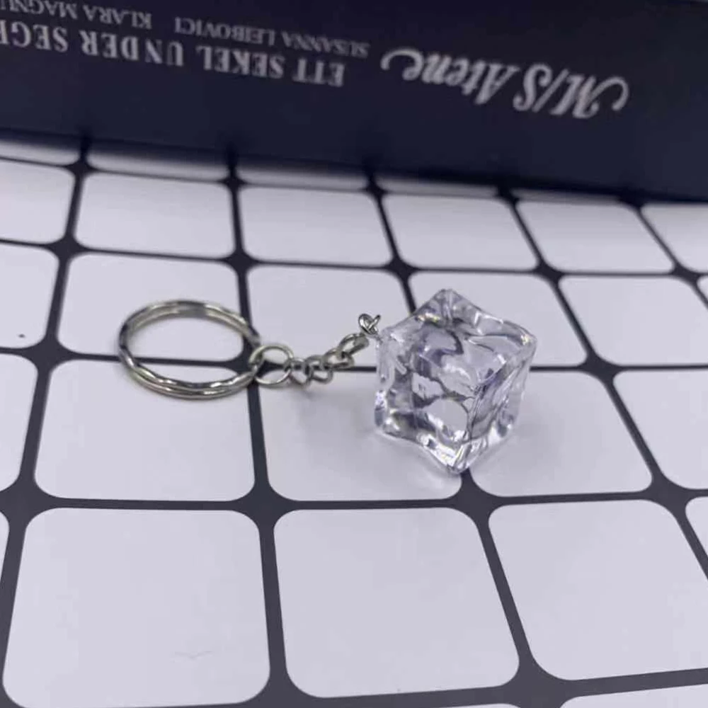 New Ice cube keychain Key Chains Key Rings Alloy Charms Gifts  Wholesale