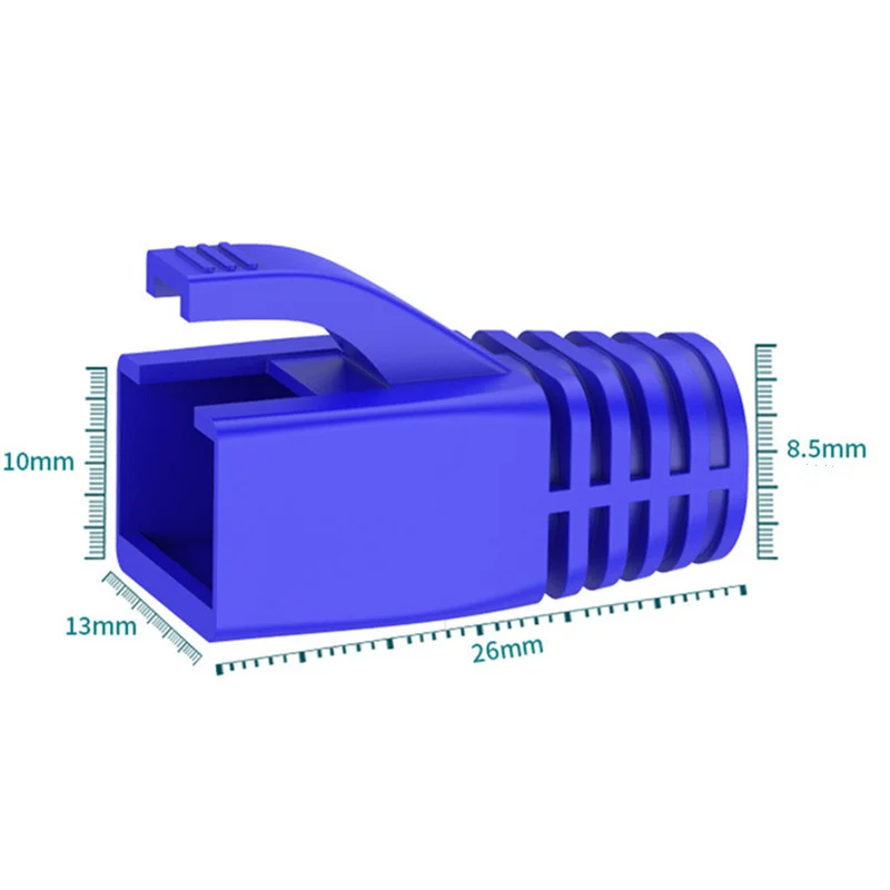 10 unidades RJ45 Cat7 Caps Cat6a Rede Ethernet Cabo Conector Cat 7 Plug Bainha protetora