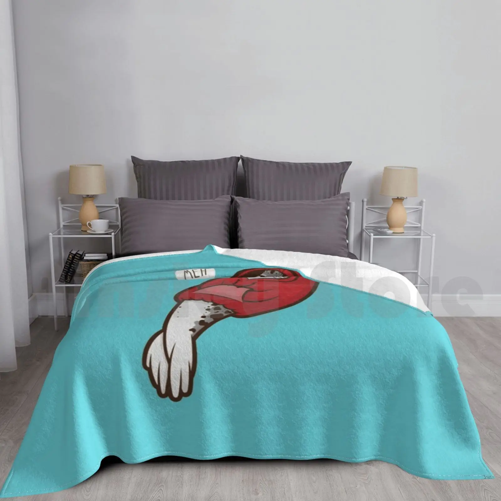 소파 침대용 후드 도장 담요, 여행 도장 동물, 포유 동물, 해양 생물, 수생 오리발