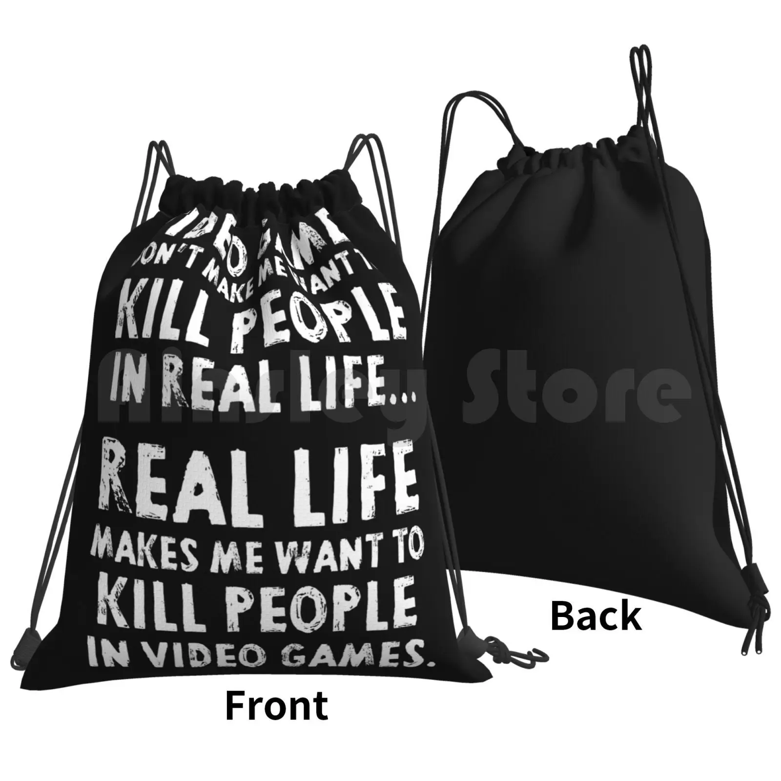 Real Life Makes Me Wanna Backpack Drawstring Bag Riding Climbing Gym Bag Buzz Cool Kids Designer Geek Geeky Math Nerd Parody