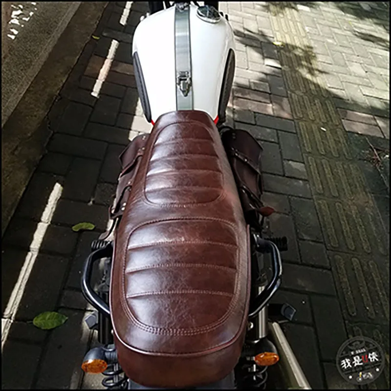 63cm High Quality Universal Vintage Motorcycle Seat Cushion Classic Motorbike Handwork For MASH125 MUTT125 250