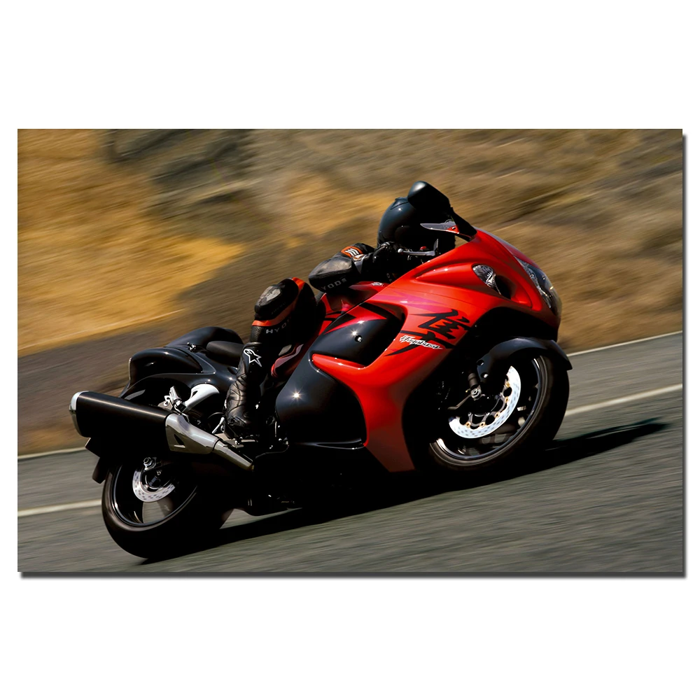 Suzuki Hayabusa Super Motorbike Poster DIY Frame Canvas Painting Wall Art Pictures Print For Living Room Home Decor