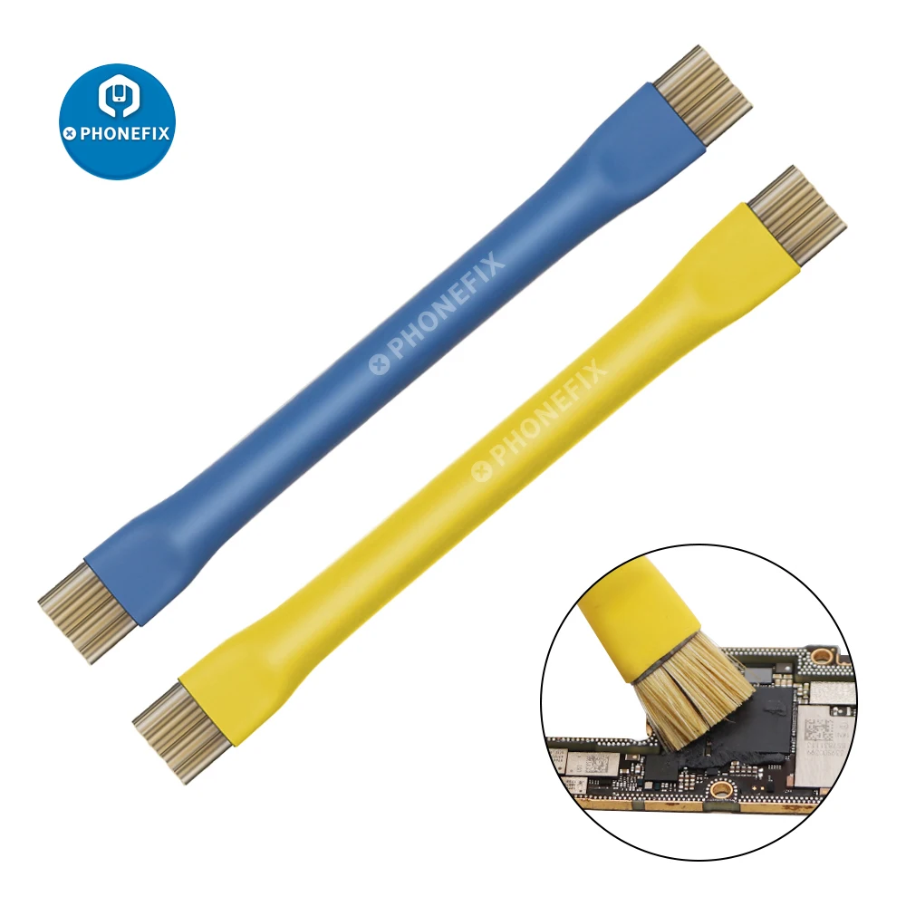 Double Head Anti Static Brush ESD Insulation Hard Cleaning Brush Tool For Mobile Phone Computer Motherboard PCB BGA CHIP Repair