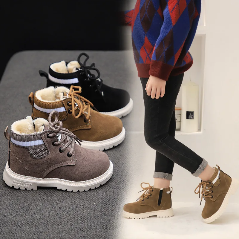 Infant Boots For Kids 2020 New Winter Warm Plush Children Girl Shoes Boys Baby Shoes Toddler Girl Autumn For 1 2 3 4 5 6 Years