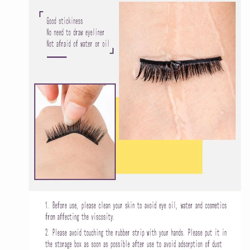 Bande auto-arina sans colle pour faux-cils, 34 pièces/boîte, outils de maquillage hypoallergéniques