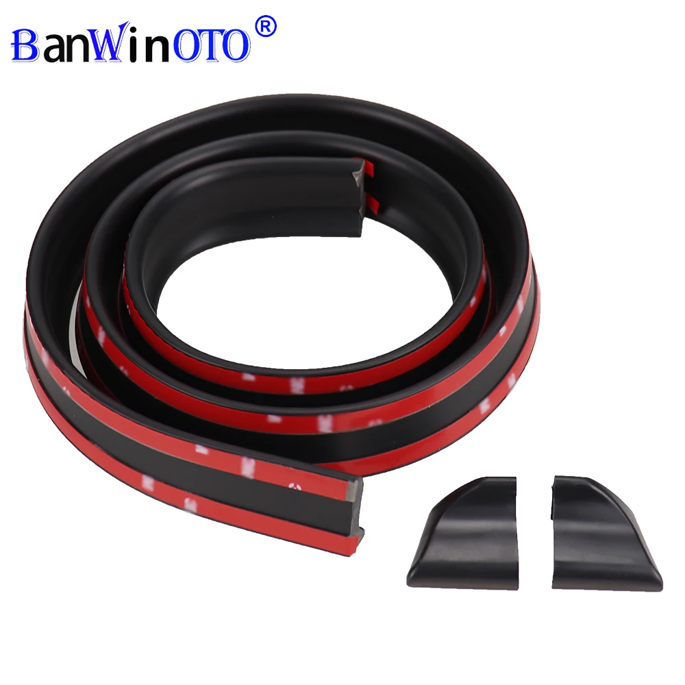 Alerón Universal DIY de reajuste, 1,5 M, 3,5 CM, estilo de coche, alerón trasero de goma 5D, alerón trasero para maletero, Kit de alerón trasero Exterior