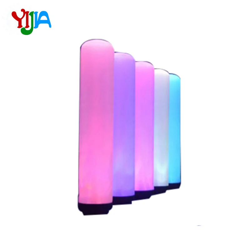 2m Height Led Pillar, Column, Prism Inflatable Light Tower With Blower For Decoration