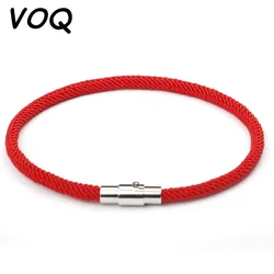 VOQ New Magnetic Clasp Bracelet Bangle Lucky Red String Bracelets for Couple Valentine's Day Romantic Jewelry Gift Wholesale