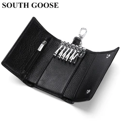 Fashion Genuine Leather Key Wallet Unisex Multifunction Keys Organizer Men Card Keychain Cover Women Housekeeper Case Coin Purse