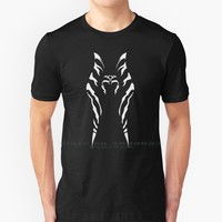 Ahsoka Minimal 100% Cotton T Shirt Ahsoka Tano Grogu Mandolorian Bounty Scifi Dawson Rosario Skywalker Anakin Rebels Clone Wars