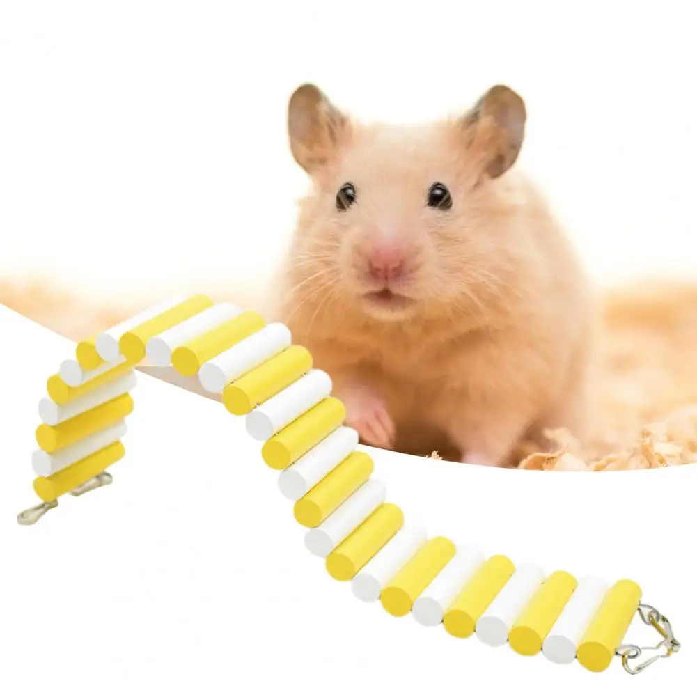 Hamster Toy  Bur-free   Small Animal Toy Pet Wooden Suspension Bridge Ladder