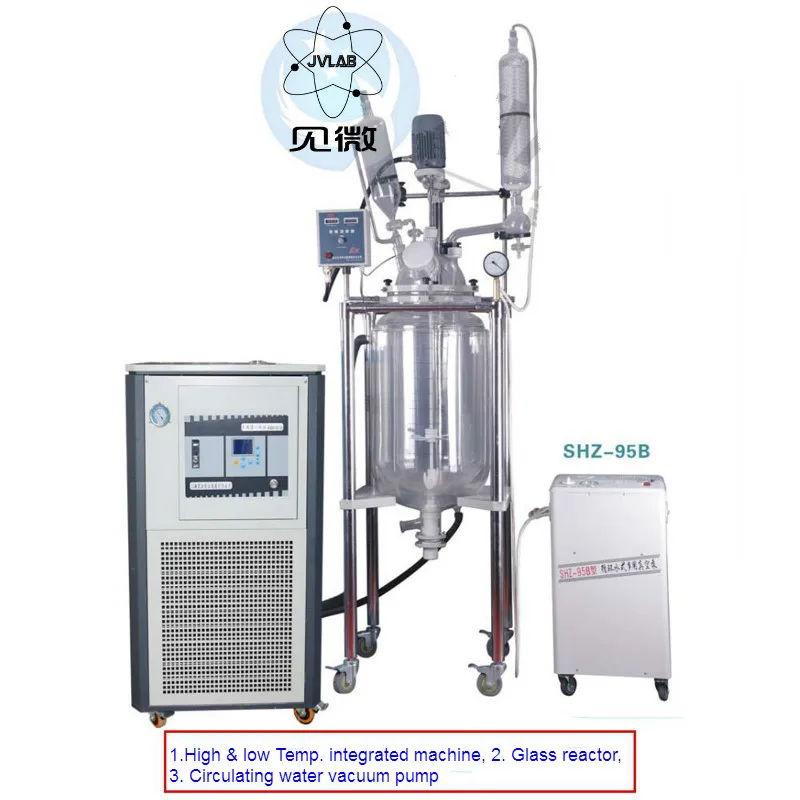 Double-layer Glas Reactor 50000 ML XHSSF-50L Aangepaste Multi-functionele Glas Reactie Caldron