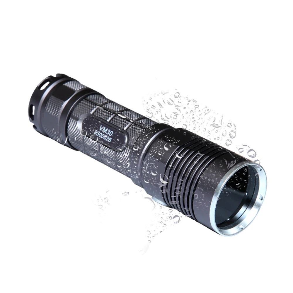 Free Shipping YUSHI VM30 Waterproof LED 365nm Industrial NDT UV Blacklight Flashlight for Fluorescent Penetrate Testing