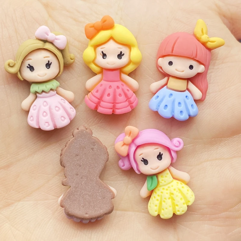 20Pcs Lovely Cartoon Princess Flat Back Resin Cabochon Hair Embellishments Ornament Applique DIY Wedding Scrapbook Craft G57