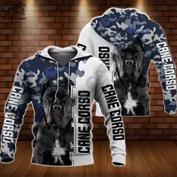 Männer Frauen Cane Corso Limited Edition 3D voll bedruckter Reißverschluss Hoodie Langarm Sweatshirts Jacke Pullover Trainingsanzug G4