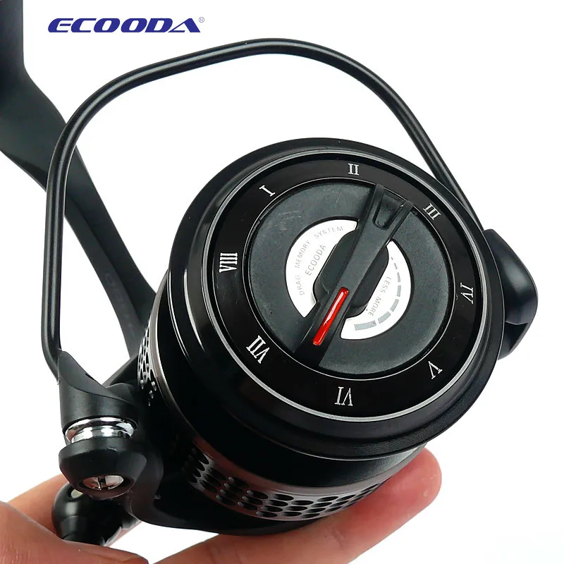 ECOODA Black Hawk II 1500-5000 Metal Spool Spinning Fishing Reels Saltwater/Freshwater Boat Rock Bass Lure Jigging Fishing