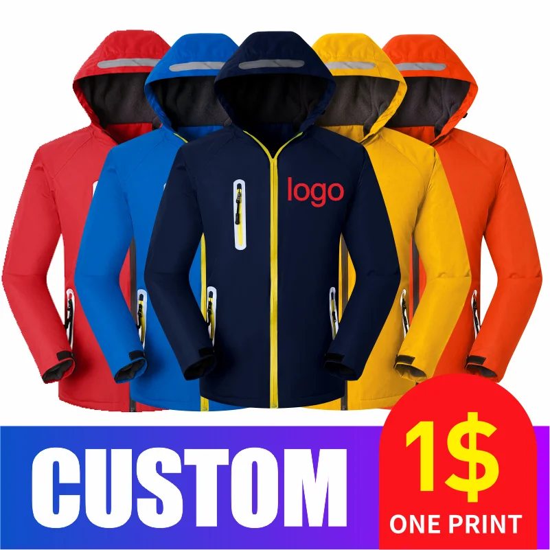 COCT 2020 Cheap Custom Jacket Outdoor Sports Slim Custom Personal Group Custom Embroidered Long Sleeve Jacket