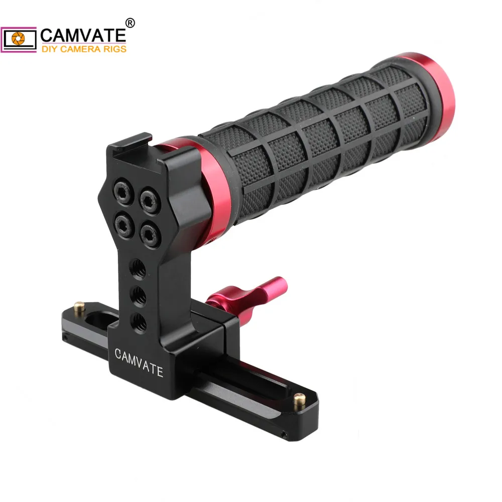 Maniglia superiore CAMVATE NATO a sgancio rapido con binario di sicurezza NATO e filetti di montaggio 1/4 "-20 3/8"-16 per supporto per gabbia per fotocamera DSLR