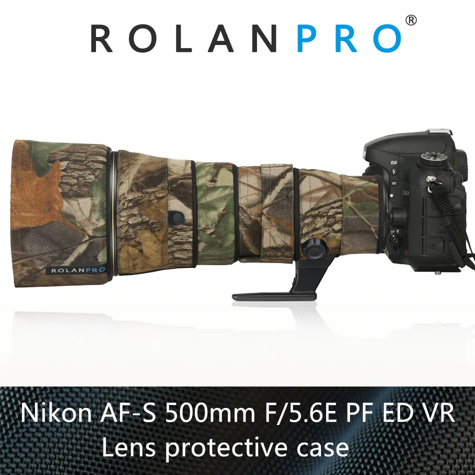 

ROLANPRO Waterproof Lens Coat Rain Cover for Nikon AF-S 500mm F5.6E PF ED VR Lens Protective Case Clothing For Nikon SLR camera