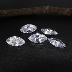 50pcs/Lot 1.5x3mm--4x8mm Loose CZ Stones Marquise Cut Cubic Zirconia White Champagne Garnet Black Synthetic Gems For DIY Jewelry