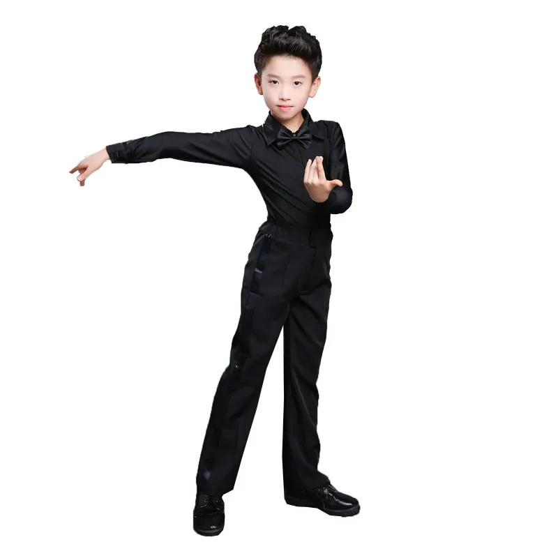 New Boy Latin ballroom Dance Set Costume Children Latin Shirt Suit Rumba Samba Dancewear Latin dance competition clothes
