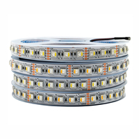 5050 SMD 4 in 1 RGBW LED Strip 84LEDs/m Or 96LEDS/m ;DC12V DC24V Input IP20/IP667 Waterproof WHITE PCB