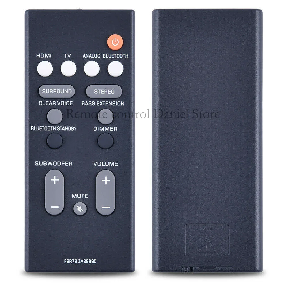 

FSR78 ZV28960 For YAMAHA High fidelity bluetooth soundbar system Remote Control YAS-106 YAS-207 ATS-1060 YAS-107 ATS-1070