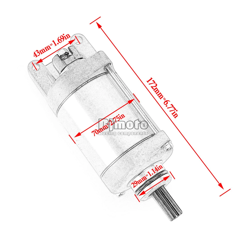 Anlasser für Honda SH300 NSS300 NSS250 (ABS) Forza 300 250 CBR400R CB500F CBR500R CMX500 Rebel CB500X CB400X CBR1000RR – Detail 1
