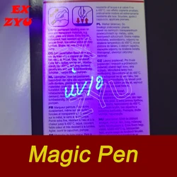 UV Pen Purple Light Anti Counterfeit Ultraviolet Ray Magic for Hidden Clues Puzzle Props Real Life Escape Room Game props EXZYU