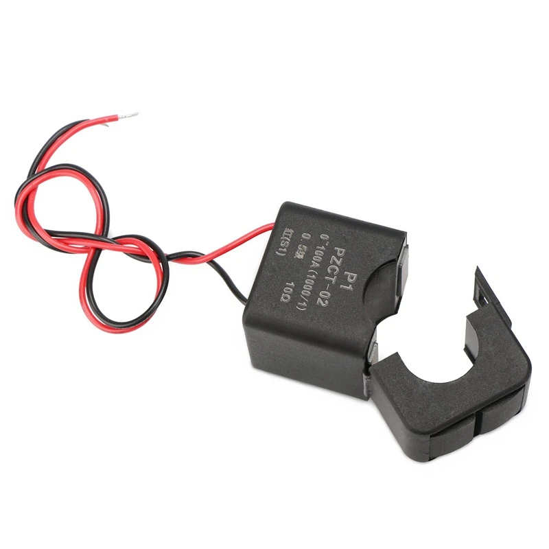 Current Transformer,100A 100MA AC Current Sensor, Split Core Amp Transformer Sensing Relay, Mini Clip-On Easy to Install CT With