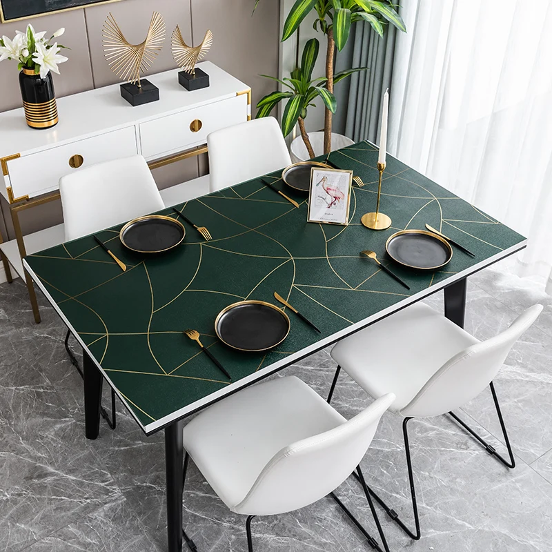 2021 New Pvc Matte Semi-Transparent PVC Table Cloths Oilproof Waterproof Plastic Table Covers Placemats Home Textiles Soft Glass