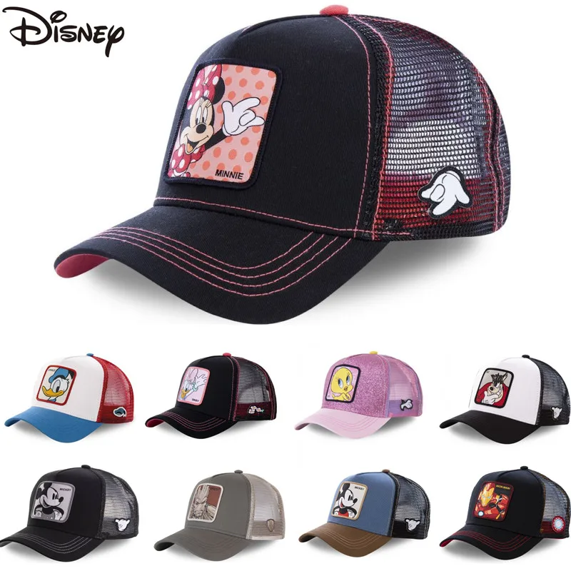 New Brand Disney Minnie Mickey Snapback Cotton Baseball Cap Men Women Hip Hop Dad Mesh Hat Trucker Hat Dropshipping