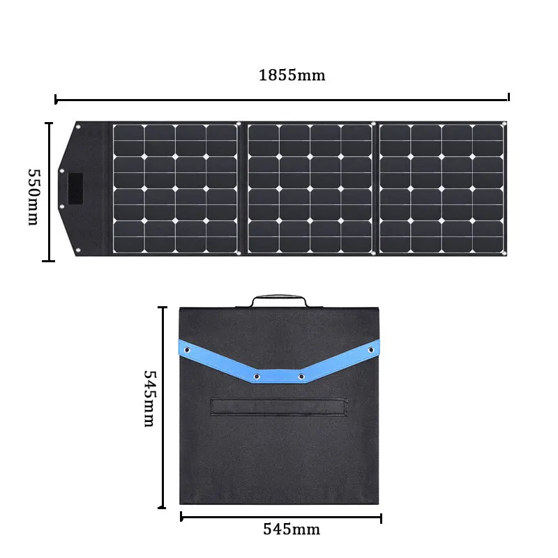 Aikeao Hot Selling Foldable Outdoor Solar Powered Charger With Sunpower foldable solar panel 150w