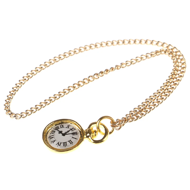 1Pcs Fashion Miniature Mini Necklace Pocket Watch for Doll 1/6 Figure Doll Watch Accessories