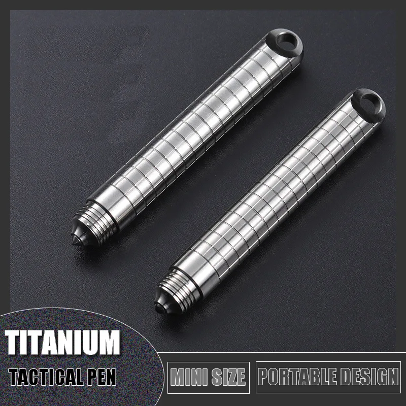 Mini Titanium Tactical Pen Outdoor Survival EDC Tool Pocket Men/Lady Self Defense Rescue Writing Pen Collection Gift Box