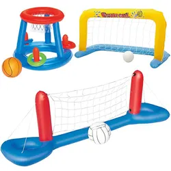 Aros flotantes inflables para niños, juguetes de piscina, juegos de pelota, voleibol, baloncesto, deportes acuáticos