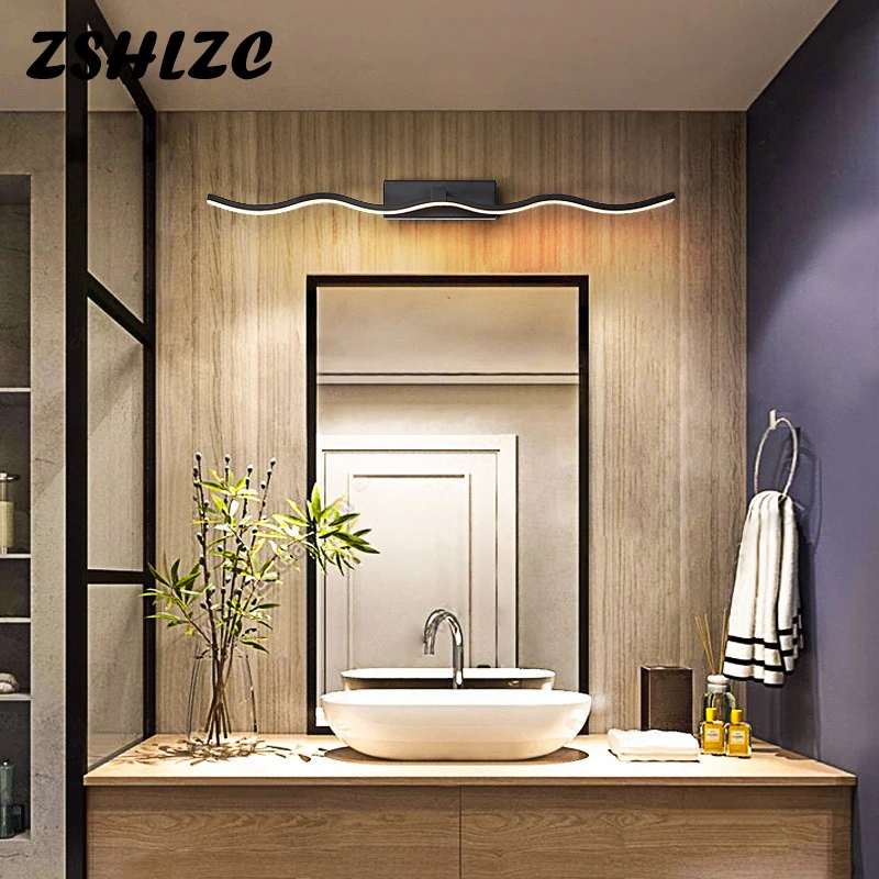 Wall Lamp Led Bathroom Mirror Lights Black Gold Color 60cm 80cm 100cm 120cm Modern Makeup Dressing Bathroom Mirror Lamp Fixtures