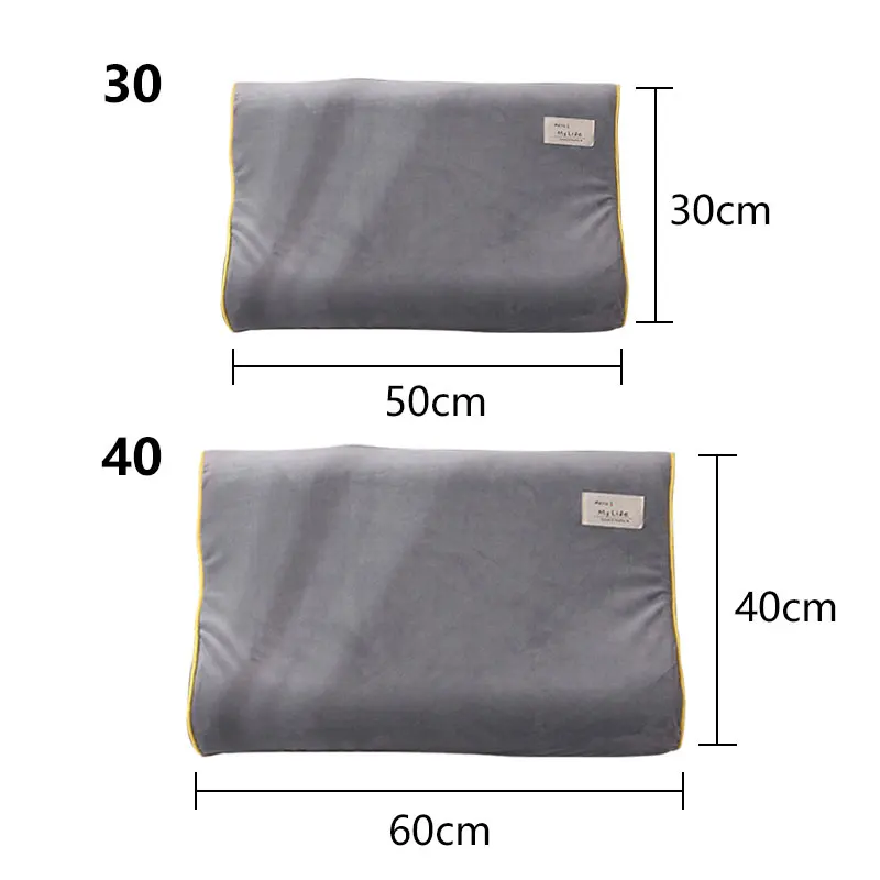 New Crystal Velvet Pillow Case Cover Solid Color Plaid Sleeping Pillowcase 30x50CM/40x60CM For Memory Foam Pillow Latex Pillow