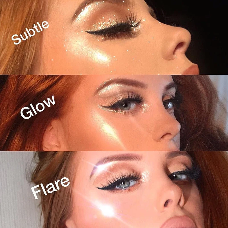 New Face Body Makeup Highligh Liquid 3D Diamond Bomb Glitter Highlighter Shimmer Glow Cosmetic