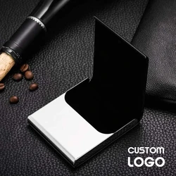Customized LOGO Leather Cigarette Case Personalized Laser Engraved Personality GIft Cigaret Capacity Storage Container Case