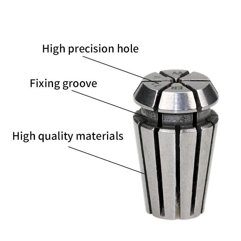 1/5 Chiếc ER8 ER11 ER16 ER20 0.008 1MM 6.5MM 10MM Mùa Xuân Collet Độ Chính Xác Cao Collet bộ Cho Khắc CNC Máy Tiện Cối Xay Dụng Cụ