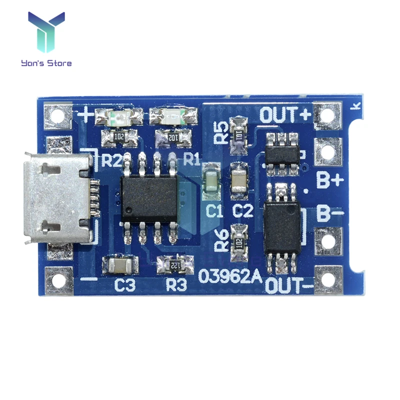 5 pz Micro USB 5V 1A 18650 TC4056A modulo caricabatteria al litio scheda di ricarica con protezione doppia funzione 1A li-ion