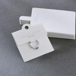 New Hot White Cardboard Fashion Jewelry Ring Display Card Holder Price Label Tags Handmade DIY Accessories Stock