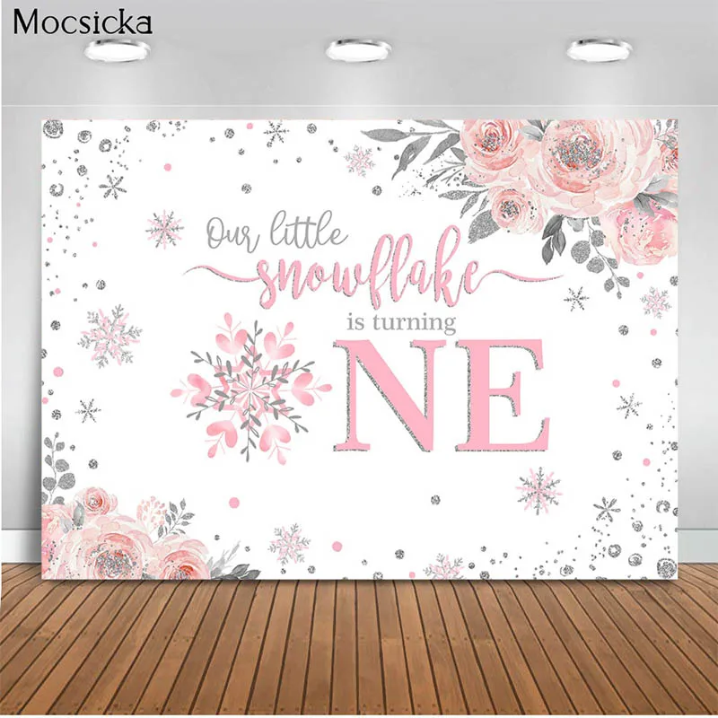 

Birthday Party Background Balloon Snowflakes Flowers Decoration Style Baby Shower Photo Background Photography Studio