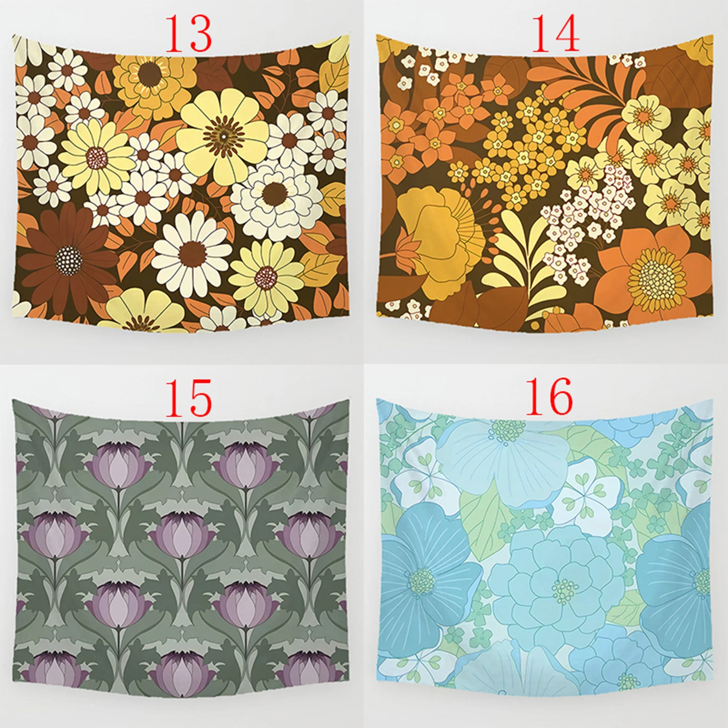 ZheYu Splendid Floral Tapestry Wall Artist Life Bed Cover Beach Towel