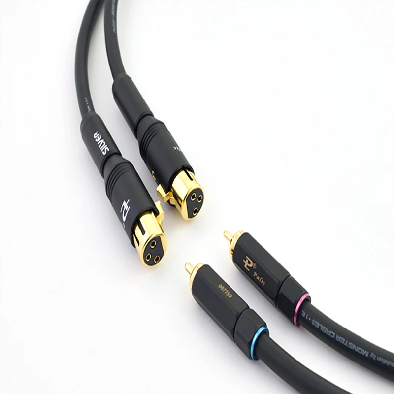 Аудиокабель Hi-Fi 2 RCA на двойной XLR, 2 штекера RCA на 2 разъема XLR для микшера микрофонный сабвуфер, студийный кабель