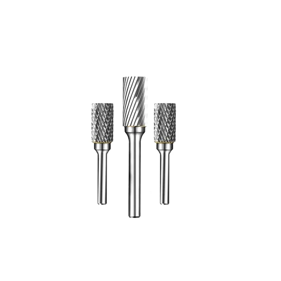 Carbide Rotary File Metal Cylindrical Tungsten Steel Grinding Head A/AE/AX/AEX 6mm Single And Double Slot Column Milling Cutter