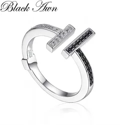 BLACK AWN 2024 New Silver Color Open Rings for Women Elegant Wedding Ring Sterling Silver Jewelry G101