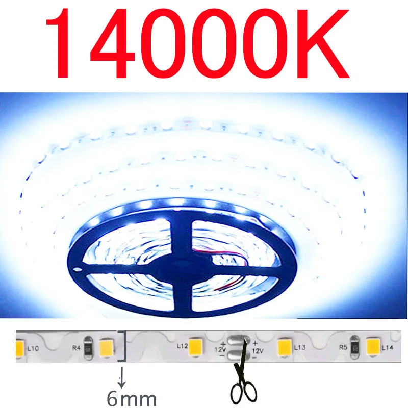 Waterproof 12V LED Strip Light 60 LED/m Warm White Flexible LED Strip Light 1m 2m 3m 4m 5m Replacement for 5050 RGB Black PCB
