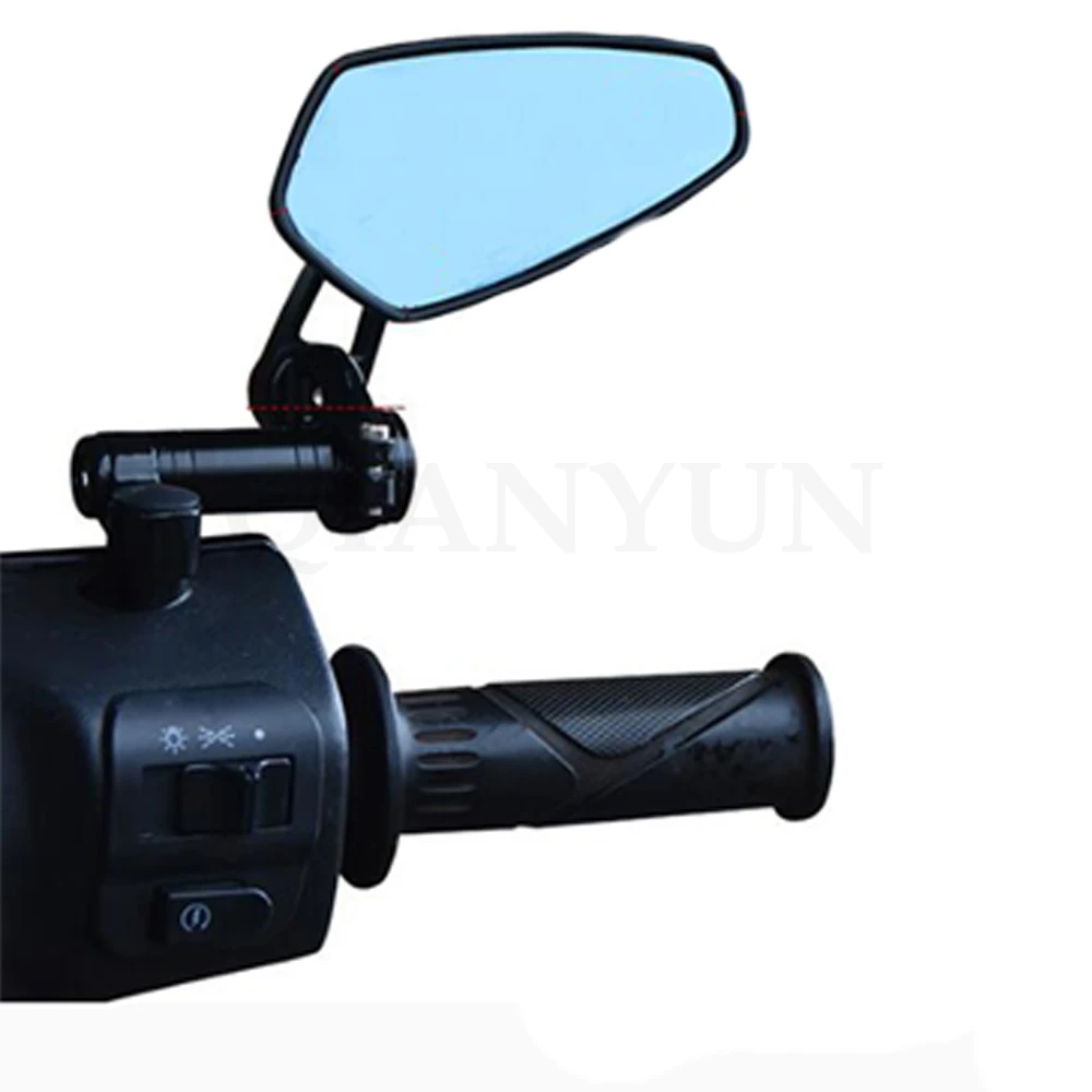 Universal CNC motorcycle rearview mirror blue anti-glare convex mirror For Yamaha MT-01 MT-03 MT-07 MT-09/SR/FZ-07 FZ-09 MT-10